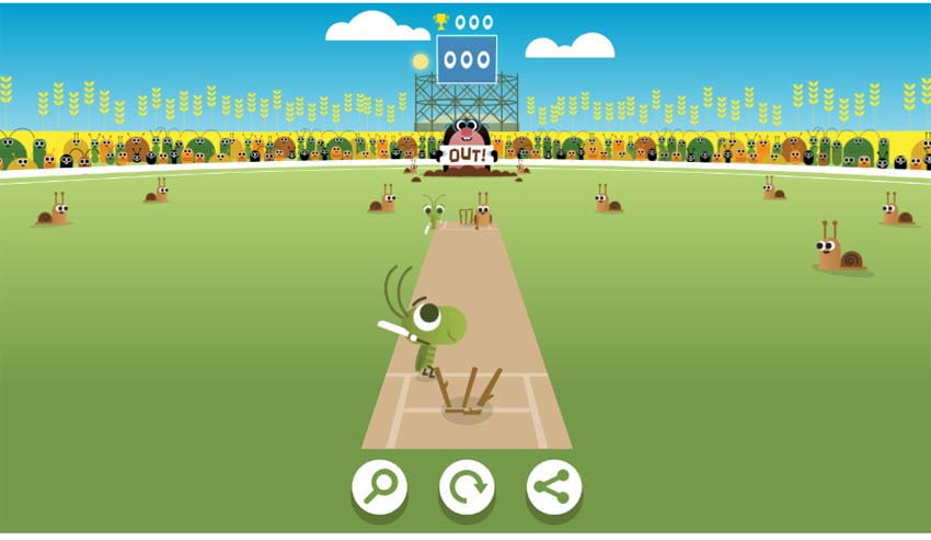 ICC Trophy Google Doodle