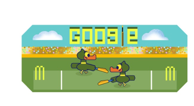 Google doodle celebrates Cricket World Cup opening