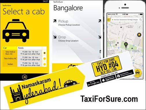 TaxiForSure now in Hyderabad